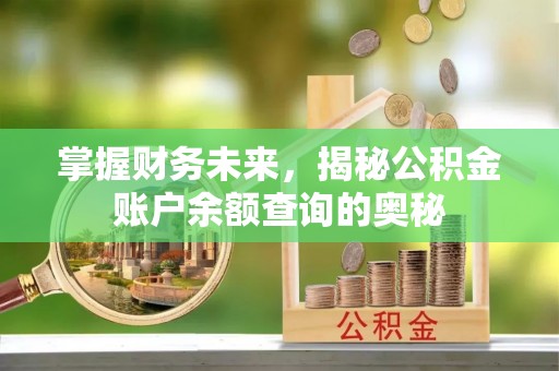 谯城掌握财务未来，揭秘公积金账户余额查询的奥秘