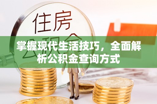 谯城掌握现代生活技巧，全面解析公积金查询方式