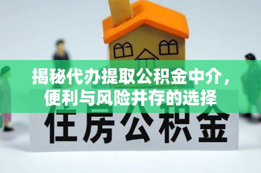 谯城揭秘代办提取公积金中介，便利与风险并存的选择