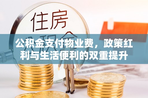 谯城公积金支付物业费，政策红利与生活便利的双重提升