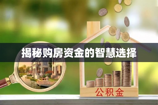 谯城揭秘购房资金的智慧选择