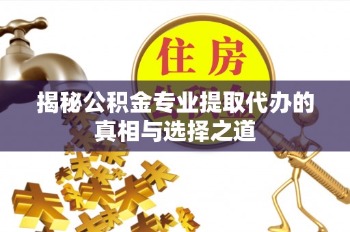 谯城揭秘公积金专业提取代办的真相与选择之道