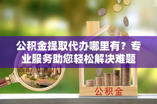 谯城公积金提取代办哪里有？专业服务助您轻松解决难题