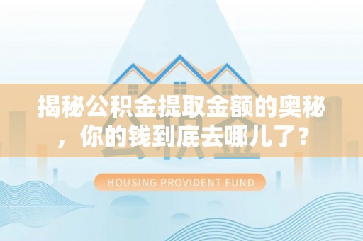 谯城揭秘公积金提取金额的奥秘，你的钱到底去哪儿了？