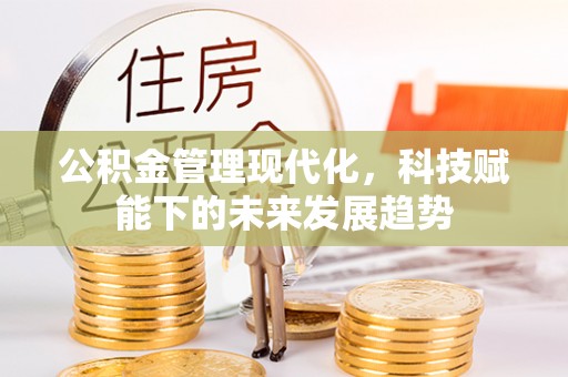 谯城公积金管理现代化，科技赋能下的未来发展趋势
