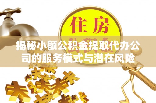 谯城揭秘小额公积金提取代办公司的服务模式与潜在风险
