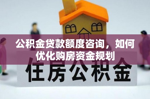 谯城公积金贷款额度咨询，如何优化购房资金规划