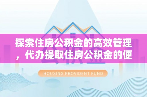 谯城探索住房公积金的高效管理，代办提取住房公积金的便利与注意事项
